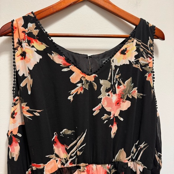 Addition Elle Michel Studio High Low Floral Vneck Dress Size 22 - Picture 10 of 14